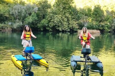 1 st Waterbike Safari in the World - The route on the Cetina River: scenic time with built-in breaks
