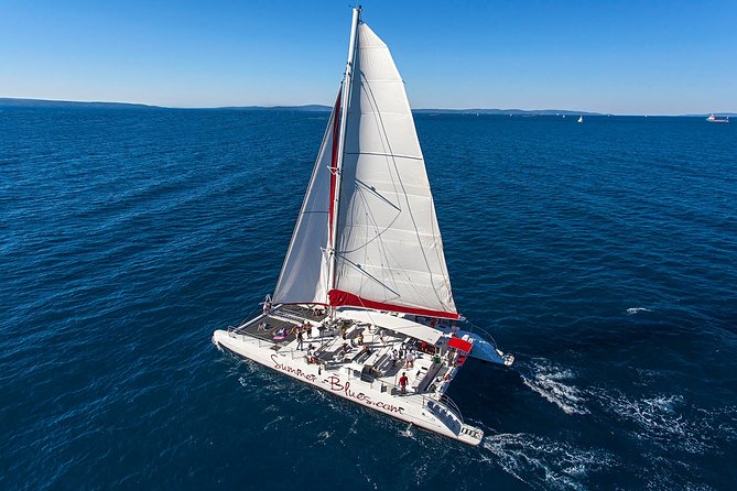 Blue Lagoon, Trogir & Čiovo catamaran tour with Food and Drinks - Blue Lagoon and Krknjasi Bay: your first swim stop