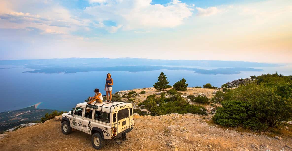 Brač: Island Exploration Tour by Four-Wheel Drive Jeep - Zlatni Rat (Golden Horn): swim in the Adriatic and take the photos