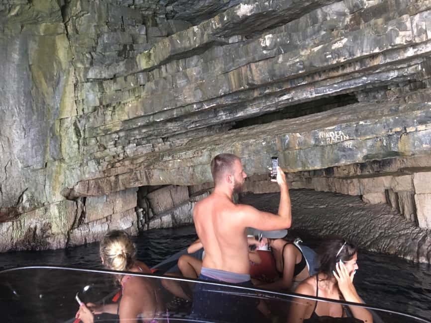 From Hvar: Blue Cave, Green Cave & 5 Islands Speedboat Tour - What the crew and boat setup feel like in real life