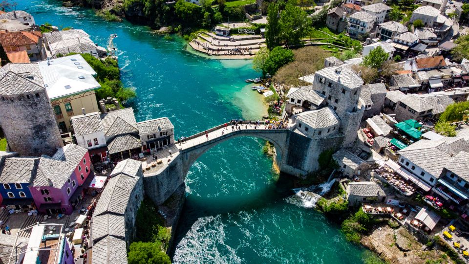 From Split and Trogir: Mostar Tour with Kravica Waterfalls - Mostar walking tour: Stari Most and the Ottoman quarter made clear