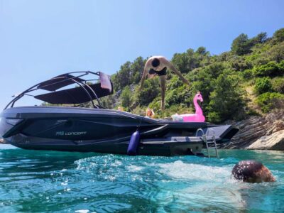 From Split: Blue Cave, Hvar, Mamma Mia, 5 Islands boat Tour - The boat set-up: shade, comfort, and what $96 actually covers