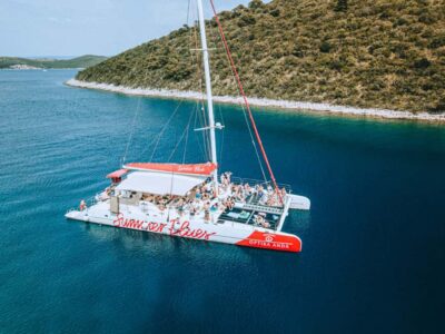 From Split: Catamaran Cruise to Golden Horn & Brač island. - Price and value at about $125 per person