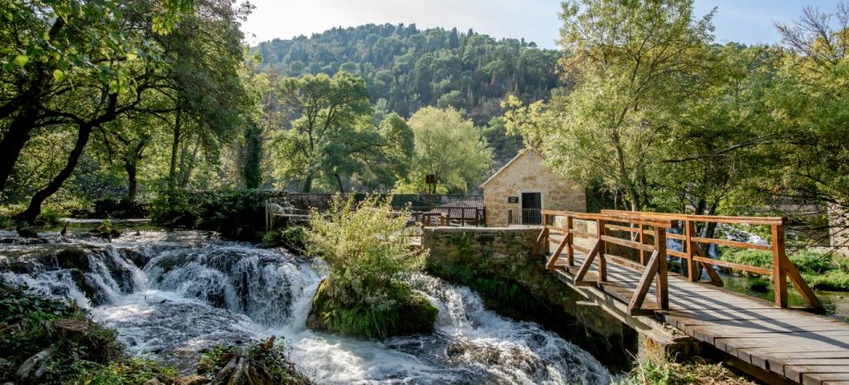 From Split: Krka Waterfalls Cruise & Trogir Walking Tour - Krka National Park waterfalls: Ethno village, trails, and Skradisnki Buk