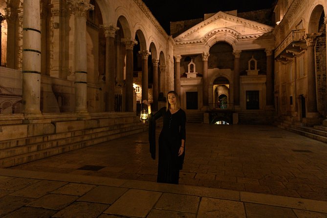 Nocturnal Tours Trogir & Split - Soul of the Old Split Tour - Stop 4: Riva Harbor, Humor, and a Love Tragedy