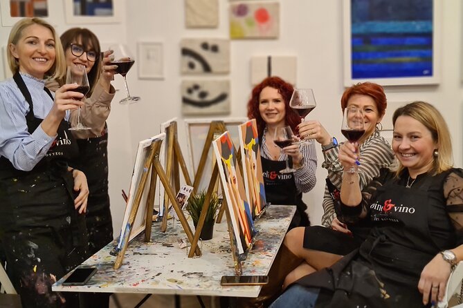 Painting party at Art Bottega - Paint & Wine Studio in Split - Wine, soft drinks, and staying comfortable