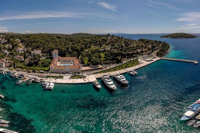 Private Full-Day 3 islands tour with snorkelling - Maslinica Beach on Šolta: coffee, a pebble beach, and a baroque connection