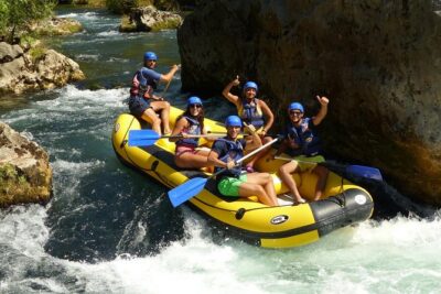Rafting Experience in the Canyon of the River Cetina - The river game plan: paddling, a swim stop, and repeated rapids
