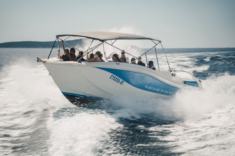Split: Blue Cave and 5 Islands Tour - On the speedboat: fast water, real views, and wind reality