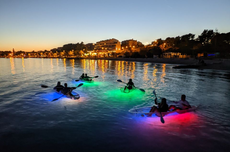 Split: Illuminated Evening Guided Kayaking Tour - Žrnovnica River at Night: Where the Riverbed Turns Into Color