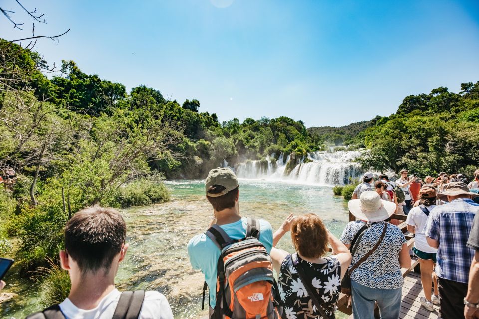 Split: Krka Waterfalls Trip with Boat Cruise and Swimming - Krka National Park at Skradinski Buk: guided walk, big views, and stairs