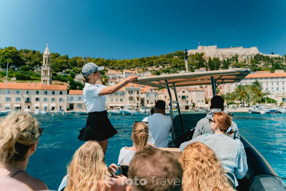 Split/Podstrana: Blue Cave, Hvar & 6 Islands Speedboat Trip - Hvar town: fortress views and free time that doesn’t feel rushed