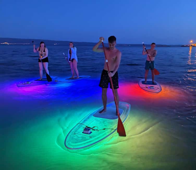Split: Transparent SUP night Glow tour - From Prilaz Brace Kaliterna to Stobreč: how the tour flows