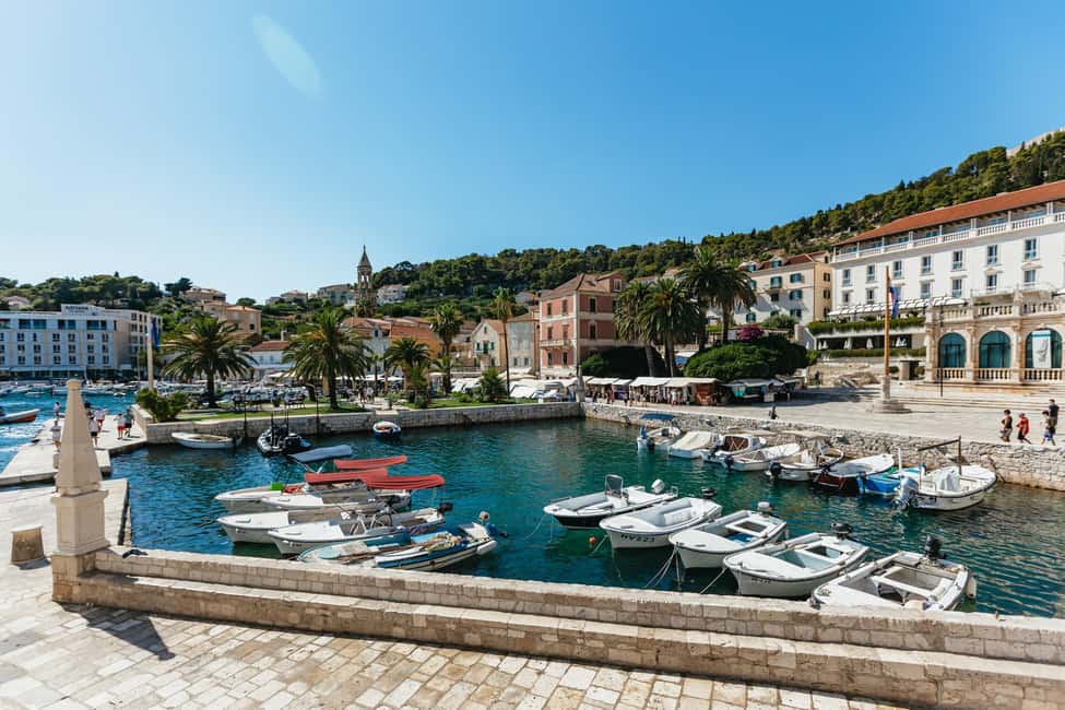 Split/Trogir: Blue Cave, Mamma Mia, Hvar and 5 Island Tour - Vis and Komiža: movie-location photos plus real small-town time