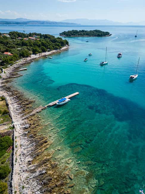 Split/Trogir: Half-Day(5 hours) 3-Island Speedboat Adventure - Stop 3: Čiovo swim time at Beach bar Borkko / Duga Cove