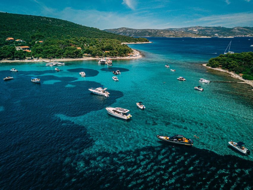 Split & Trogir: Private Blue Lagoon & Wine Tasting Boat Tour - Solta’s Blue Lagoon (and the Sunken Ship): Morning Swim Time