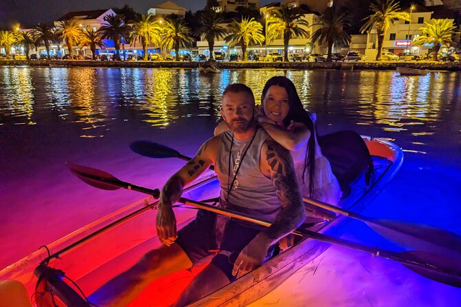 Transparent Kayak Glow Tour in Split - Stop 3 on the Žrnovnica River: calm paddling and a glowing underwater world