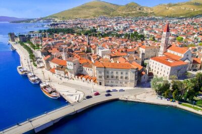Trogir,Blue Lagoon and Šolta island full day Private Boat Tour - Entering Trogir’s old town walls and tower views