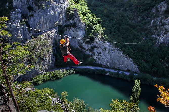 Zipline Croatia: Cetina Canyon Zipline Adventure from Omis - The safety routine: harness, practice cable, and calm instruction