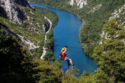 Zipline Croatia: Cetina Canyon Zipline Adventure from Omis - The Cetina Canyon zipline circuit: eight rides above river and forest